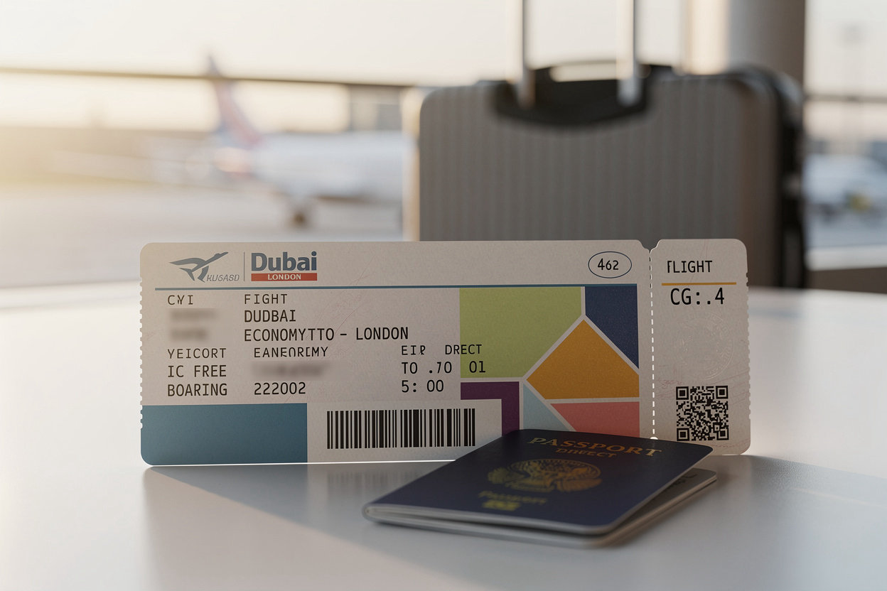 تذكرة طيران دبي إلى لندن